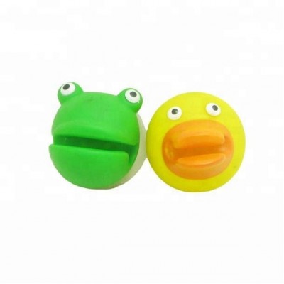 Animal shape duck frog wall mounted soft pvc toothbrush holder with sucker