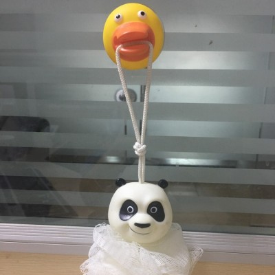 animal shaped duck wall mounted soft pvc toothbrush holder with sucker hanger