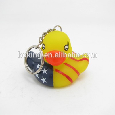 Soft pvc plastic rubber duck keychains