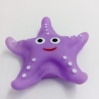 ECO-friendly PVC rubber cute starfish plastic animal bath toy