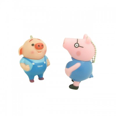 Custom special designing Eco-friendly plastic pig keychain animal cartoon pink piggy baby Hang adorn adornment toy