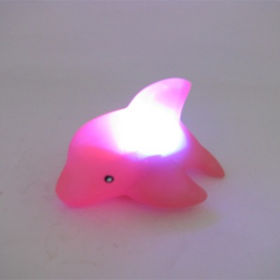 Promotional gift rubber baby toy Bath Duck with safe LED light