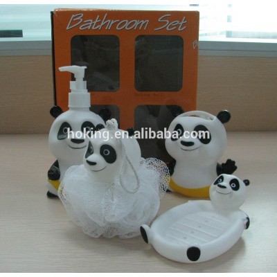 plastic panda l shape baby bath bathroom sets